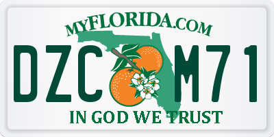 FL license plate DZCM71
