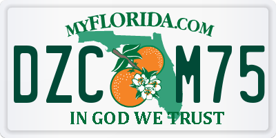 FL license plate DZCM75