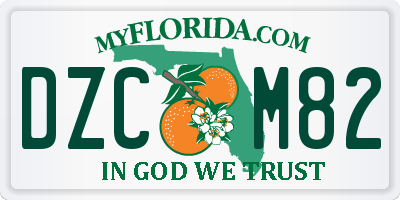 FL license plate DZCM82