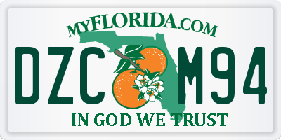 FL license plate DZCM94