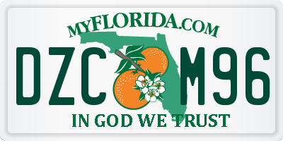 FL license plate DZCM96