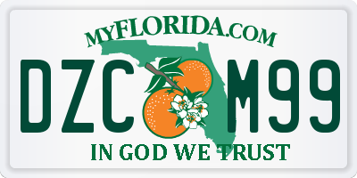 FL license plate DZCM99