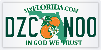 FL license plate DZCN00