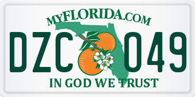 FL license plate DZCO49