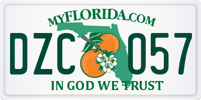 FL license plate DZCO57