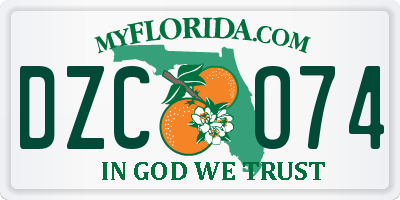 FL license plate DZCO74