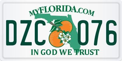 FL license plate DZCO76