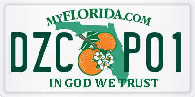 FL license plate DZCP01