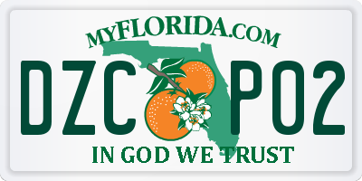 FL license plate DZCP02