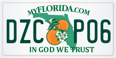 FL license plate DZCP06
