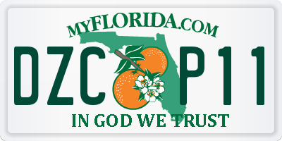 FL license plate DZCP11
