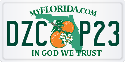 FL license plate DZCP23