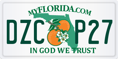FL license plate DZCP27