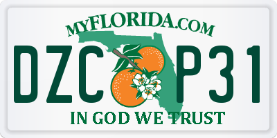 FL license plate DZCP31