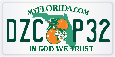 FL license plate DZCP32
