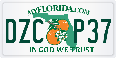 FL license plate DZCP37