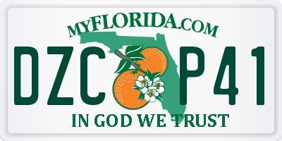FL license plate DZCP41