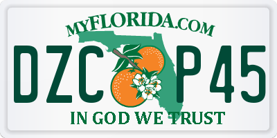 FL license plate DZCP45