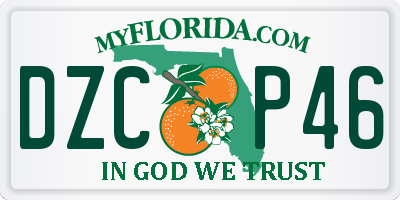 FL license plate DZCP46