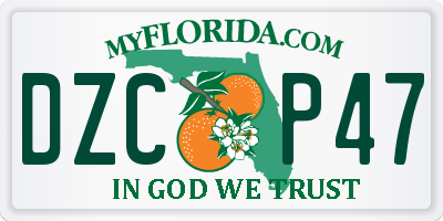 FL license plate DZCP47