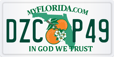FL license plate DZCP49