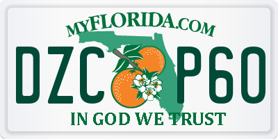 FL license plate DZCP60