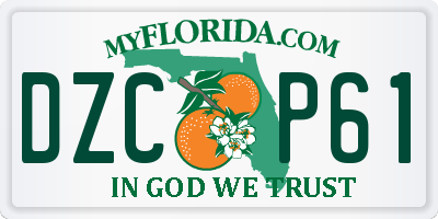 FL license plate DZCP61