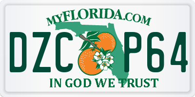 FL license plate DZCP64