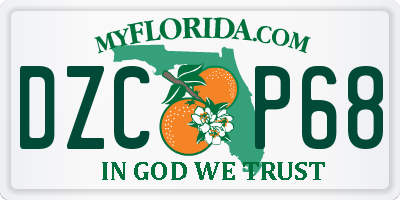 FL license plate DZCP68