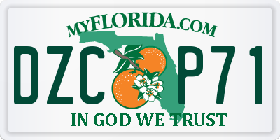 FL license plate DZCP71