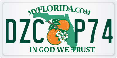 FL license plate DZCP74
