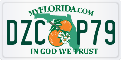FL license plate DZCP79