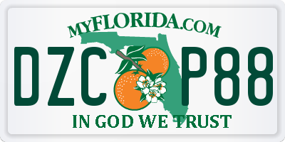 FL license plate DZCP88