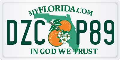FL license plate DZCP89