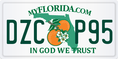 FL license plate DZCP95