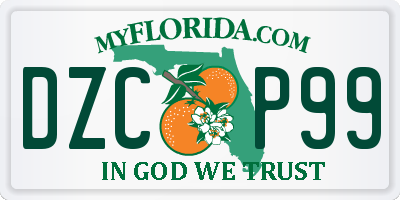 FL license plate DZCP99