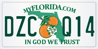 FL license plate DZCQ14