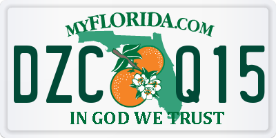 FL license plate DZCQ15