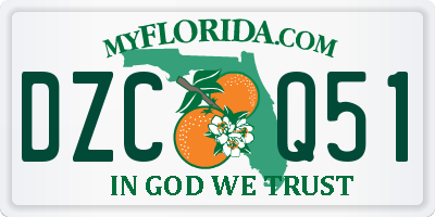 FL license plate DZCQ51