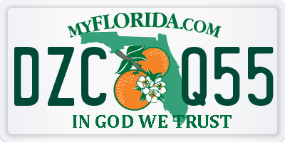 FL license plate DZCQ55