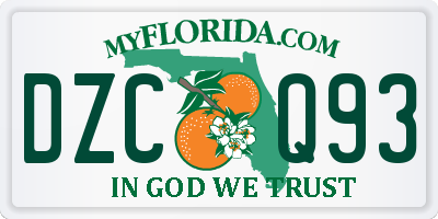 FL license plate DZCQ93