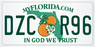 FL license plate DZCR96
