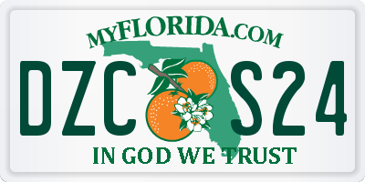 FL license plate DZCS24