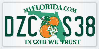FL license plate DZCS38