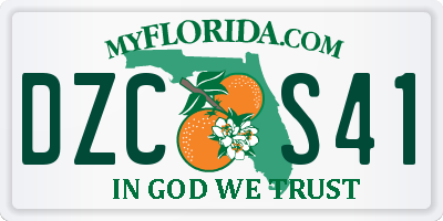 FL license plate DZCS41