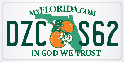 FL license plate DZCS62