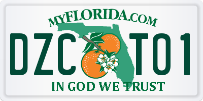 FL license plate DZCT01