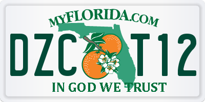 FL license plate DZCT12