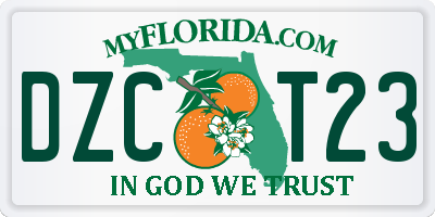 FL license plate DZCT23