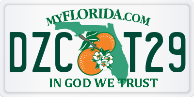 FL license plate DZCT29